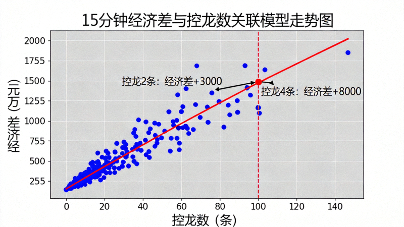 15分钟经济差与控龙数关联模型走势图